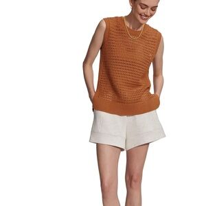 Varley Darin Longline Knit Tank in Tan Color Almond Womens Size XSmall